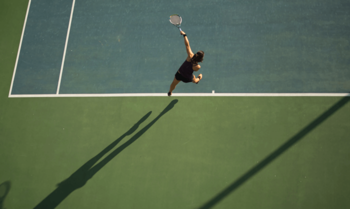 flat feet tennis player